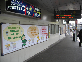 東京都重点区域における駅中広告の掲示